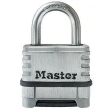 Master Lock Stainless Steel Combination Padlock Outdoor Resettable Weatherproof
