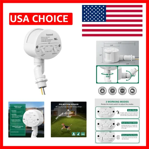 Revolutionary Motion Sensor - 180-Degree Detection & Timer Control for Safety