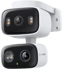 Tapo 2K Indoor/Outdoor Dual Lens Pan/Tilt Wired SecurityCamera 125°View 6Mm Zoom