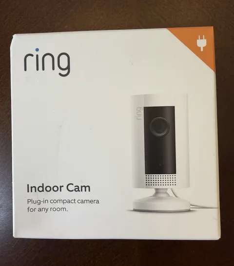 Ring Indoor Cam 1080p White Wi-Fi Indoor Plug-In Motion (Works with Alexa)