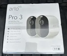 Arlo Pro 3 VMS4240P-100NAS 2 Camera System Wire-Free 2K Video Sealed Retail