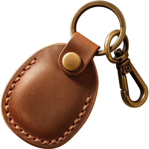 Genuine Leather AirTag Holder Compatible with Apple AirTag 2nd Gen & 1st Gen,...