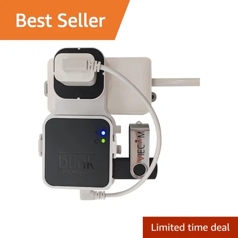 VIECAM 128GB USB Flash Drive and Outlet Wall Mount for Blink Sync Module 2: S...