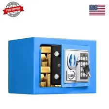 Safe Box 0.23 Cubic Feet Electronic Digital Security Box, Keypad Lock Box Cab...