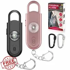 VIGOROAD Personal Alarm 2 Pack Black/Rose Gold