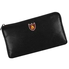 Durable Document Pouch Black Fireproof Waterproof Safe Cash Money Bag Upgraded
