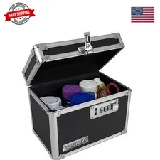Locking Security Box, Combination Safe for Valuables & Cash, Black | Small sa...