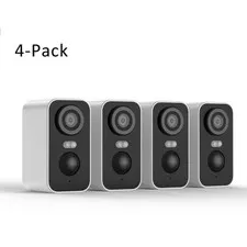 4pcs 2K Battery Powered WiFi Wireless Security Camera with Color Night Vision
