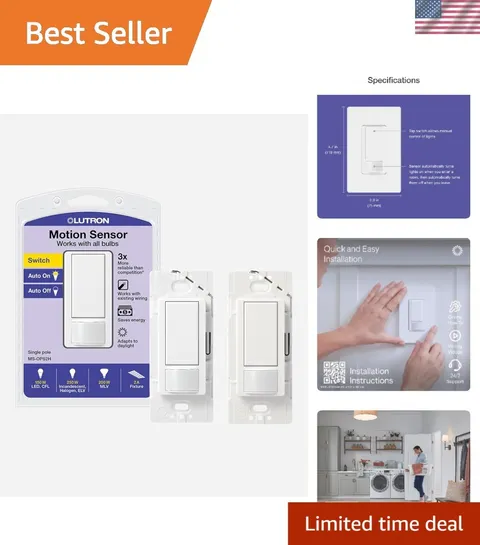 Smart 2-Amp Motion Sensor Switch, Hands-Free Lighting for Every Room