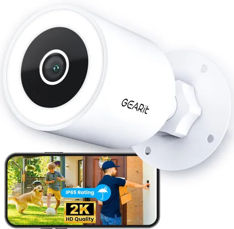 Cameras for Home Security - Outdoor Camera with Clear 2K HD Video - IP65 Weather
