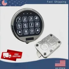 Gun Safe Lock Replacement,Chrome Keypad Electronic Safe Lock With Swing Bolt