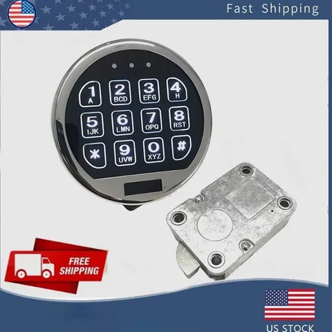 Gun Safe Lock Replacement,Chrome Keypad Electronic Safe Lock With Swing Bolt