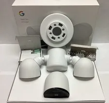 Google Nest Cam with Floodlight Outdoor Security Camera GPLE9 G3AL9 Kit White