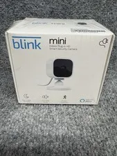Blink Mini Indoor Plug-In Smart Security Camera, 1080p HD, White New/Sealed