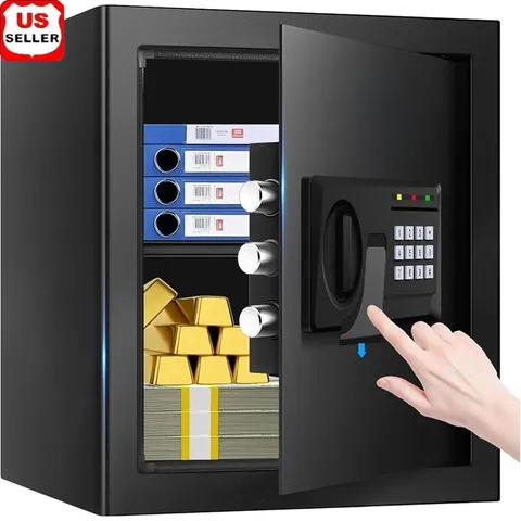 Fireproof Safe W/ Anti-Theft Alarm Durable Security Lock Valuables Storage New