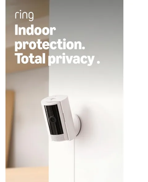 Ring Indoor Cam, Home or business security in 1080p HD video, White(B7)