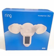 Ring Floodlight Cam Plus White 1080p Wi-Fi Hardwired Outdoor Weatherproof