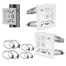 2Pcs Universal Vertical Pole Mount Bracket Mount Camera Adapter for CCTV Secu...