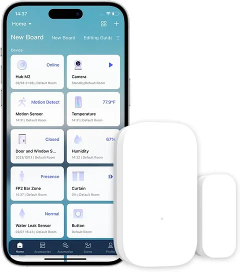 Zigbee Door and Window Sensor, Wireless Contact Sensor, Home Automation, Require