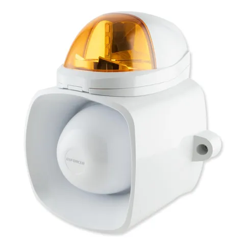 SH-816S-SQ/A Enforcer Siren/Strobe with Audio Input, Amber
