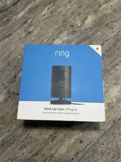 Ring Stick Up Cam Indoor Outdoor 1080p Wi-Fi Plug-In Security Camera Black