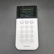 SimpliSafe Home Security System Keypad Remote White Model SSKP3 (Tested Works)