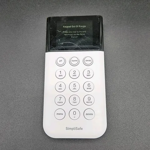 SimpliSafe Home Security System Keypad Remote White Model SSKP3 (Tested Works)