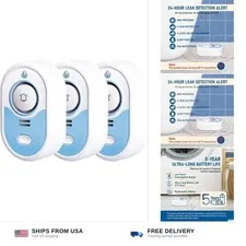 LSENTLY Water Leak Detector Supports 5 Years Standby Time, LED Indicator & 10...