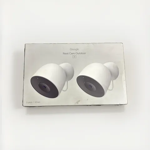Google Nest Cam Outdoor Wired 2K Security Camera 2-Pack White Sealed New