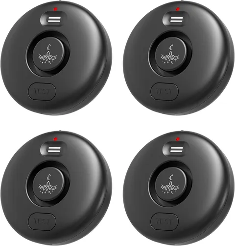 Water Leak Detectors for Home 4 Pcak, 120Db Adjustable | Loud Alert Water Sensor