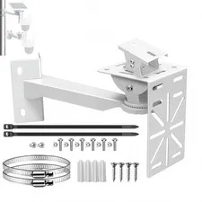 All-in-Outdoor Mount Kit - Pole/Wall/Tree Bracket with Solar Duckbill, Stainl...