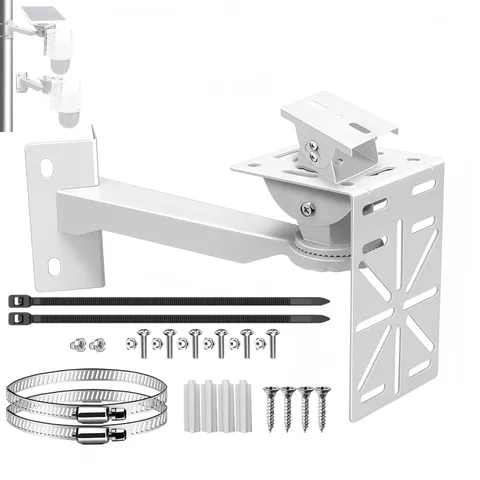 All-in-Outdoor Mount Kit - Pole/Wall/Tree Bracket with Solar Duckbill, Stainl...
