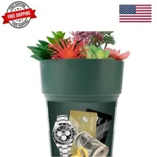Flower Pot Diversion Safe with Hidden Storage-Hidden Safe for Storing Valuabl...