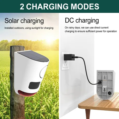 1PCS Solar Infrared Alarm Motion Sensor Farm Yard Garden Security Alarm System