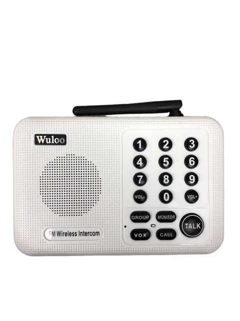 Wuloo Wireless Home Intercom WL-666 White Audio System