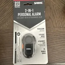 SABRE Personal Alarm with Clip LED Light & 120Db Runner Alarm Weatherproof New