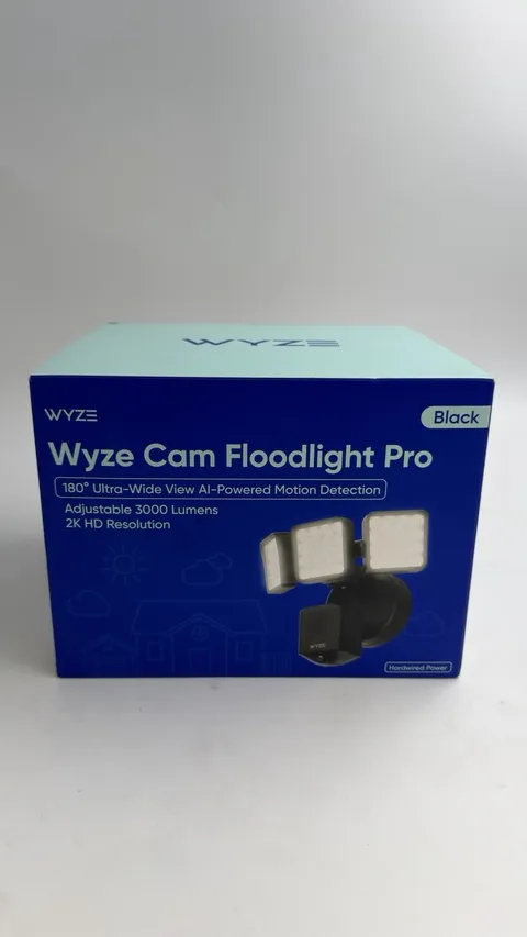 WYZE Cam Floodlight Pro 2.5K QHD Outdoor Wi-Fi Smart Security Camera - Black