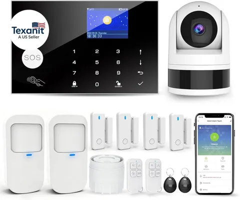 Home Security System with Camera, Wifi + GSM Home Alarm Kit with Phone App Alert
