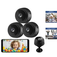 Wireless 1080P HD Mini Security Cameras - 3 Pack with Infrared Night Vision