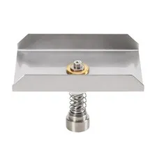 Rectangular Spinner Plate Fits for Any Deer and Game rectangular, silver