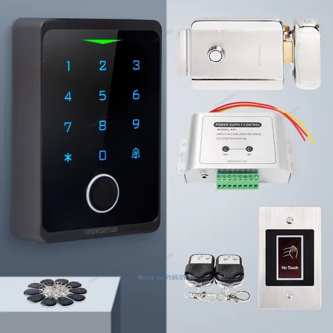HOMSECUR Waterproof WIFI Fingerprint RFID Access Control Set Lock APP Unlock