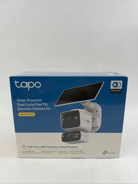 Tapo C645D 4K Wireless Outdoor Camera w/ Solar Panel – 360° Pan, VistaCam 360