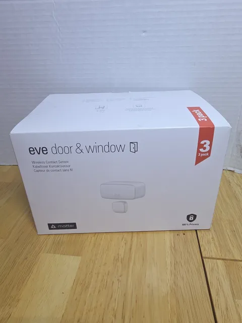Eve 3-Pack Door & Window Sensor – Smart Home Contact HomeKit Matter NIB -TE1