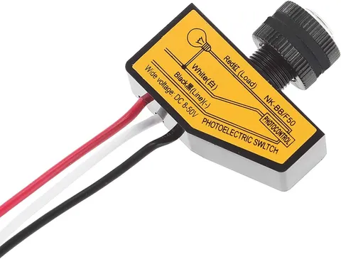Light Control Switch  DC 12V 24V 36V 48V Dusk to Dawn Photocell Light Switch Aut