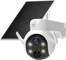 Geeni Insight 3MP Smart PTZ Solar Security Camera – Auto-Follow Motion Tracking,