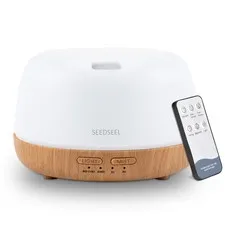 SEEDSEEL 300ML Essential Oil Diffuser with 7-Color LED Lights and Remote Control