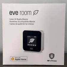 Eve Room Air Quality Monitor VOC Temp Humidity Sensor Home Kit E‑Ink Display NEW