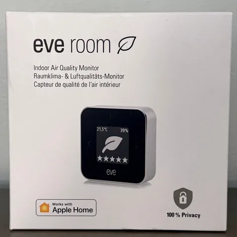 Eve Room Air Quality Monitor VOC Temp Humidity Sensor Home Kit E‑Ink Display NEW