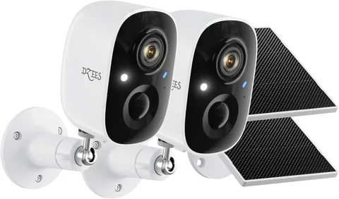 Solar Security Cameras Wireless Outdoor, 2K Cameras for Home Security System wit