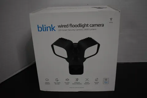 Blink Wired Floodlight Camera Smart security camera, 2600 lumens, HD live view